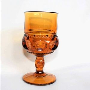 Kings crown amber goblet